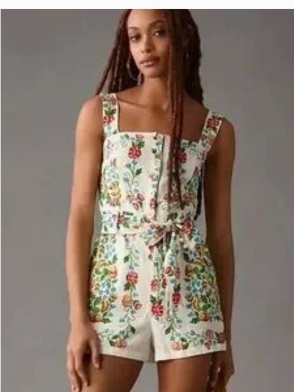 Farm Rio Off-White Tropical Romance Romper Medium NWTs - Picture 2 of 9